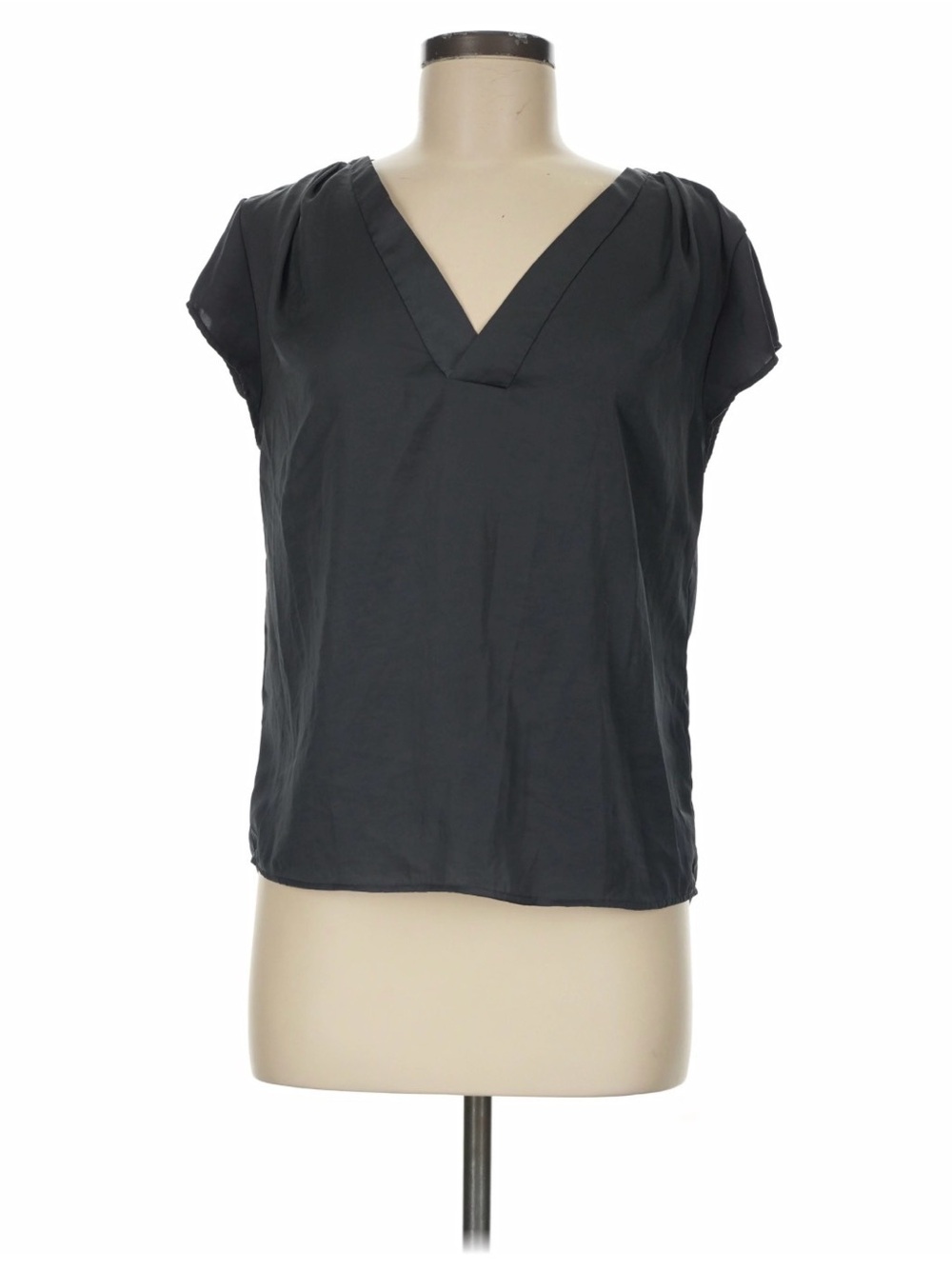 H&M Women’s Grey Conscious Short Sleeve V-neck Top
